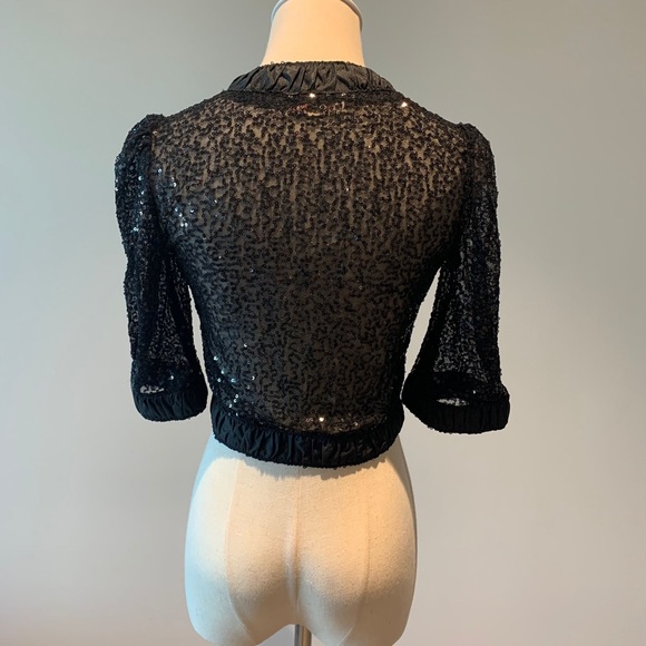 Alannah Hill Sequin Shrug Crop Cardigan - Picture 3 of 9